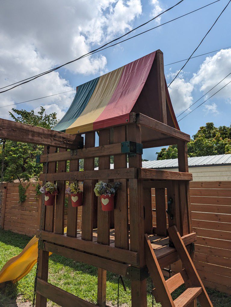 Solid Wood Playground With Accessories 