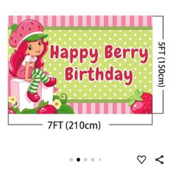 RARE! Strawberry Shortcake Birthday Decoration w/Character Yard Decorations 