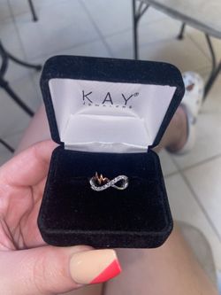 infinity heart beat ring