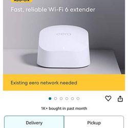 Amazon eero 6 dual-band mesh Wi-Fi 6 extender - expands existing eero network