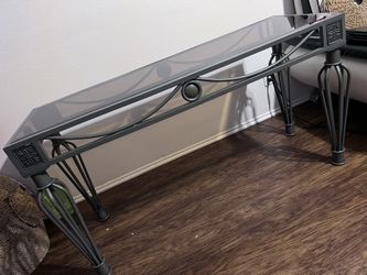 Heavy metal & Glass Console Entry Table .