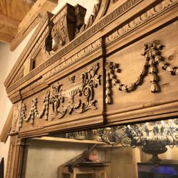 8’-9” Ht RH Classical Wood Mirror 