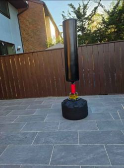 Freestanding Punching Bag with Boxing Gloves & hand wraps