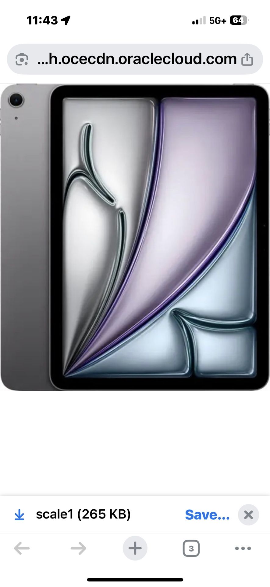 Apple iPad Air M3 Chip - 128 GB - 11” - Space Gray