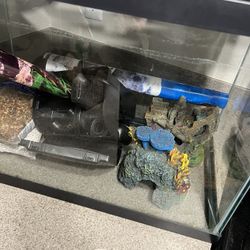 Fish Tank With Supplies 