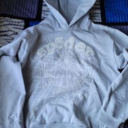 Médium Grey and white Spider hoodie