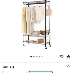 Brand New Still In Box 3 Tier Rolling Garment Rack