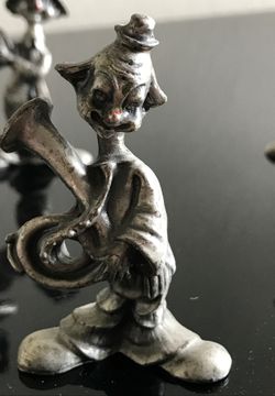 Antique Pewter Clowns