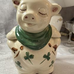 Vintage-Rare Smiley Pig Cookie Jar By: Shawnee