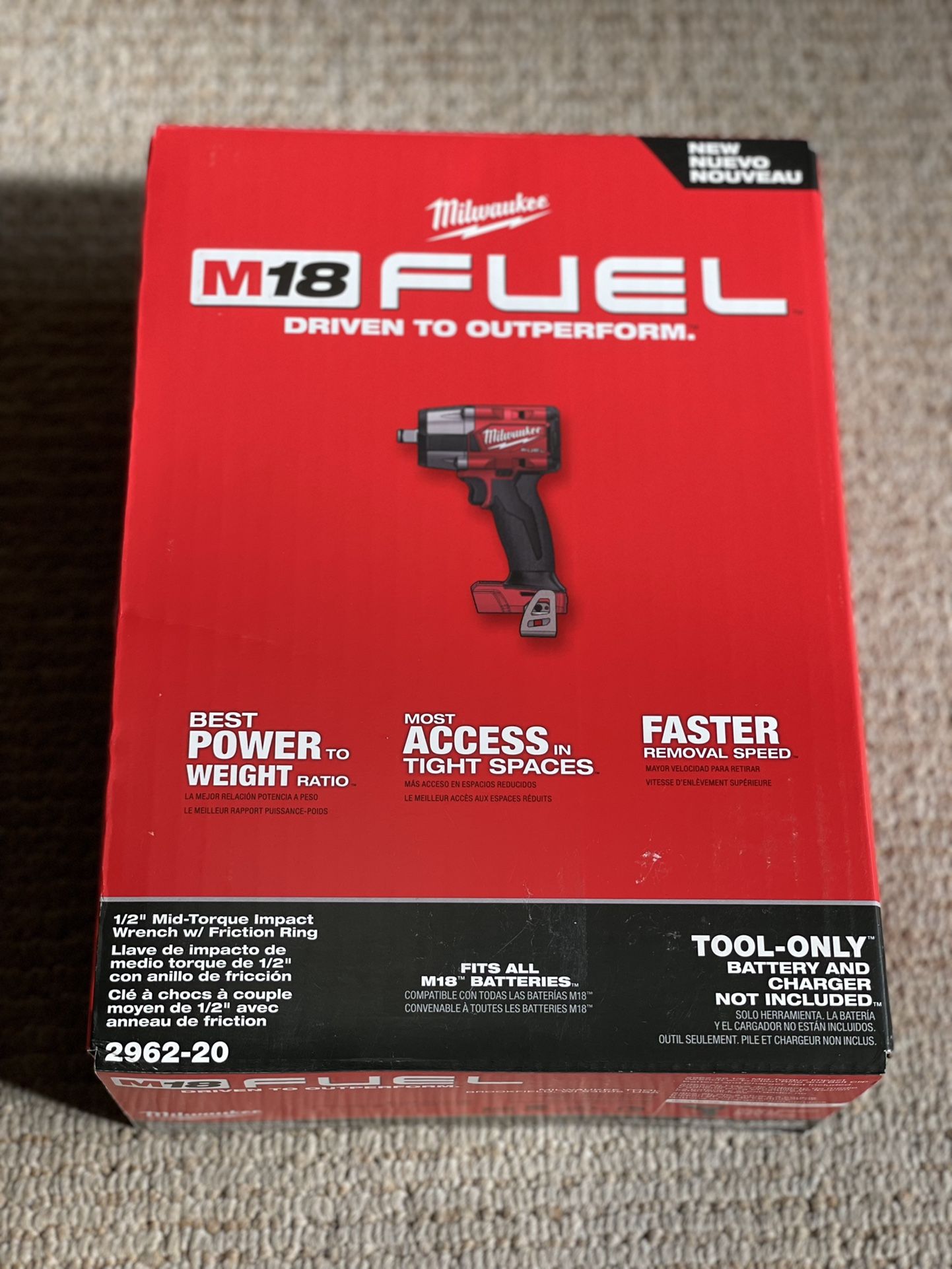 Milwaukee M18 FUEL gen-3 18-Volt Lithium-Ion Brushless Cordless Mid Torque 1/2 in. Impact Wrench
