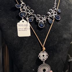 New Blue Silver Necklace 