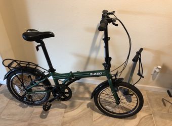 Folding Bike, Zizzo Forte 20” 7 Speed In Green