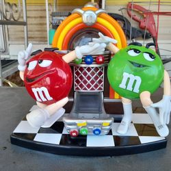 M & M's Rock N' Roll Cafe Jukebox Collectible Candy Dispenser. 