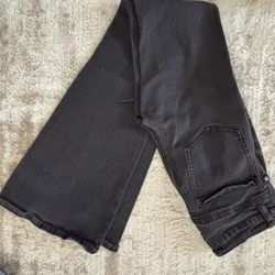 Black Ripped Flare Jeans
