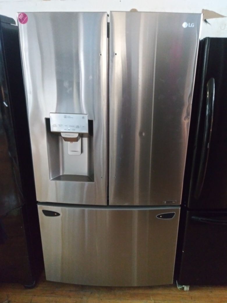 LG stainless steel French door refrigerator