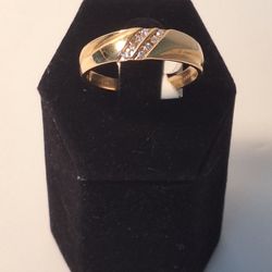 Dimond Band Ring 14k 5.3g  / .10 CTW