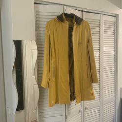 Authentic Long Leather Jacket With Hoodie.