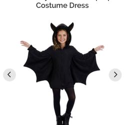 Girl's Cozy Fleece Bat Zip Up Costume Dress