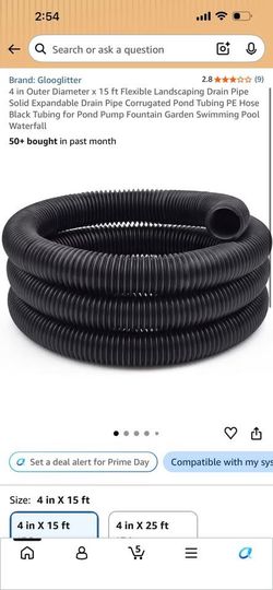 4 in Outer Diameter x 15 ft Flexible Landscaping Drain Pipe d’2