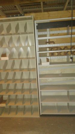 Metal shelves