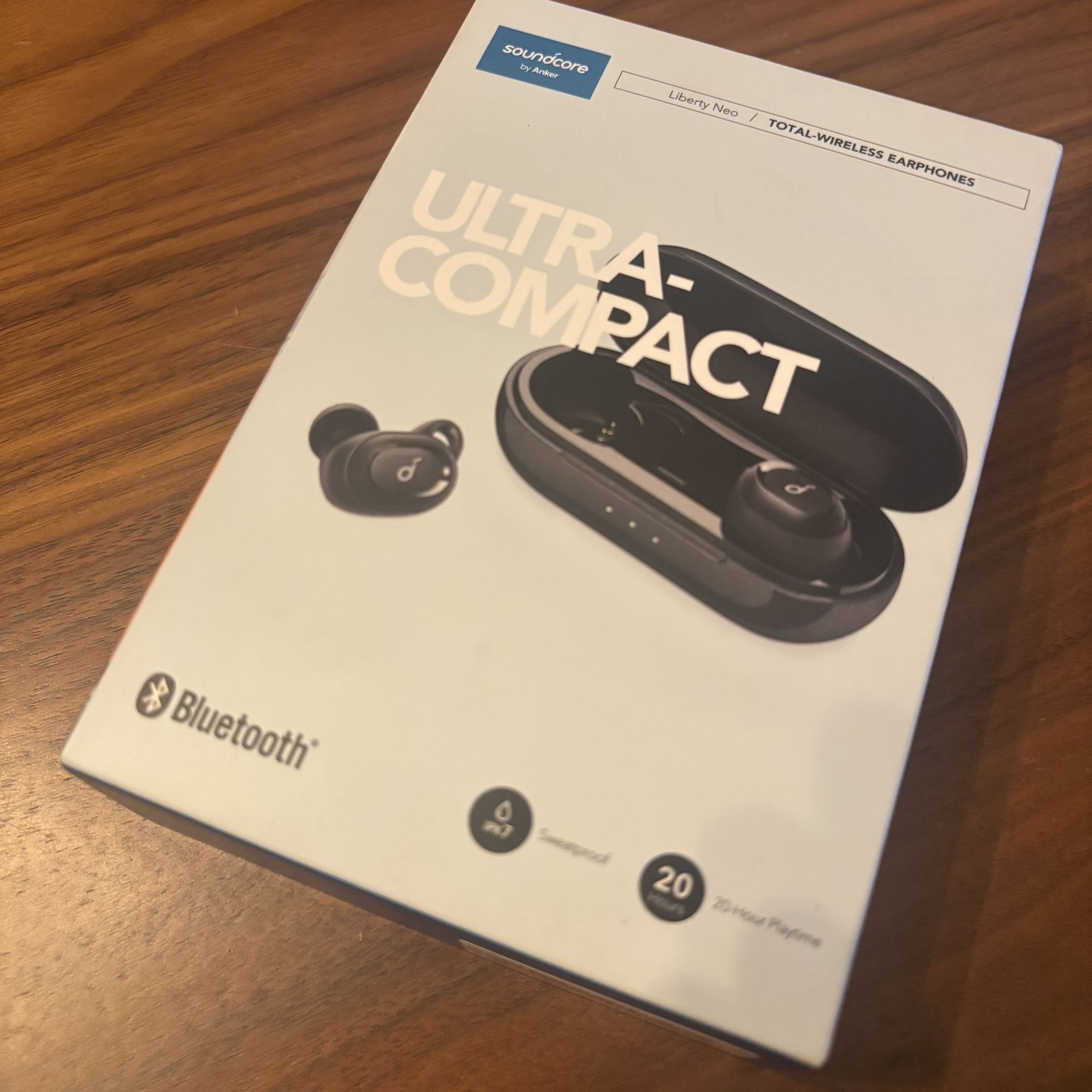 NIB Earbuds Earphones Bluetooth, Charging Case from Soundcore Anker