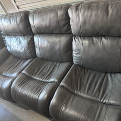 Leather Sofa And Recliner 
