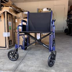 Medline Bariatric Transport Chair – 22” Seat – Heavy Duty (New in Box)