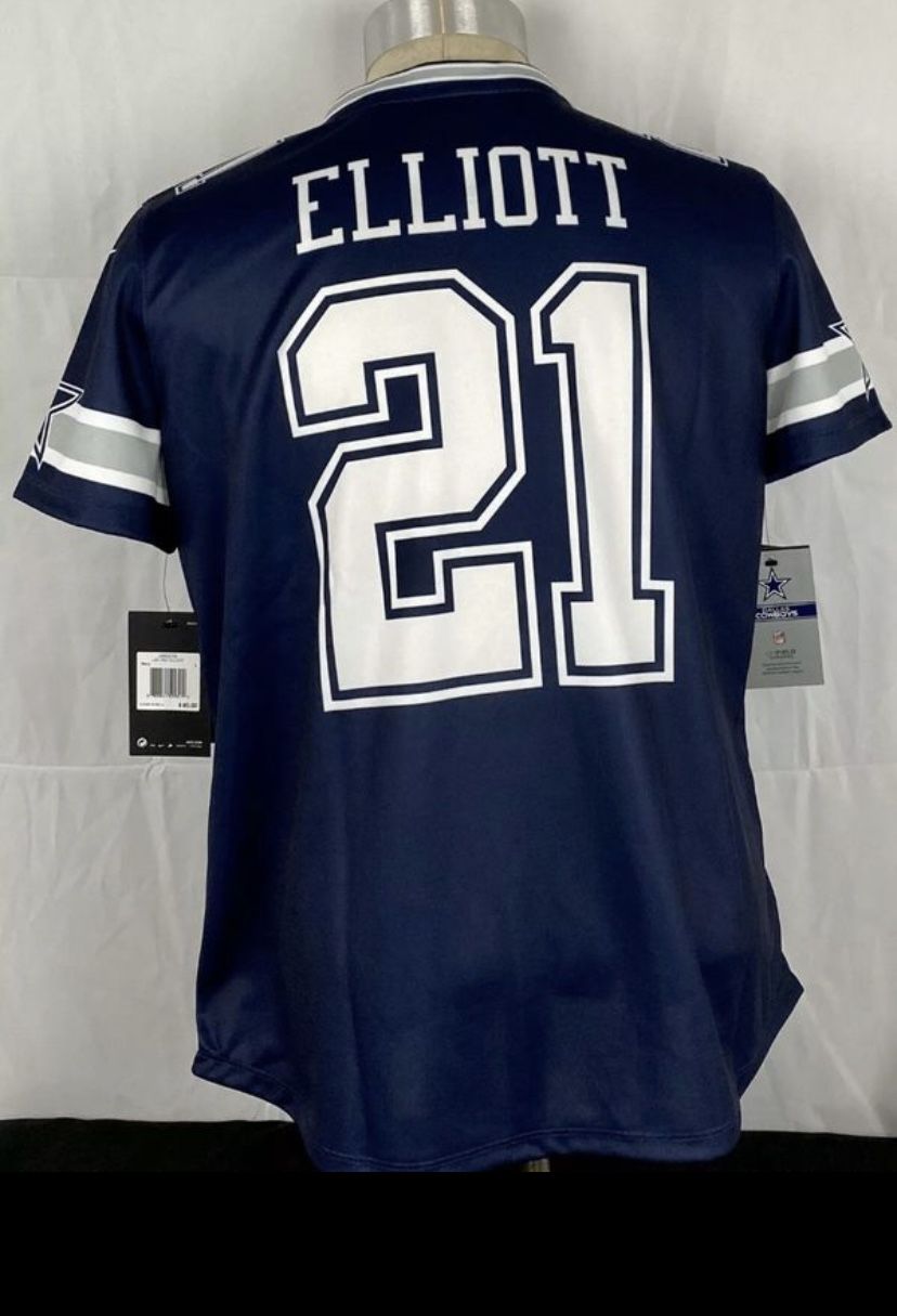 Nike Dallas Cowboys Zeke Elliot Woman's Jersey Blue Official On