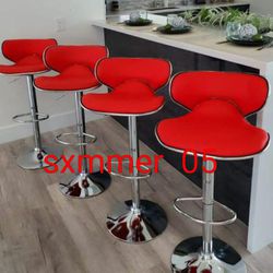 4  Brand New Bar Stools New Inside The Boxes 📦 Available In Red, Dark Gray, White & Black Same Day Delivery 320$