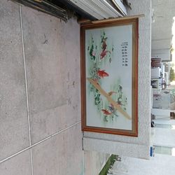 Coi Fish Embroidery Silk 3 Ft By 7