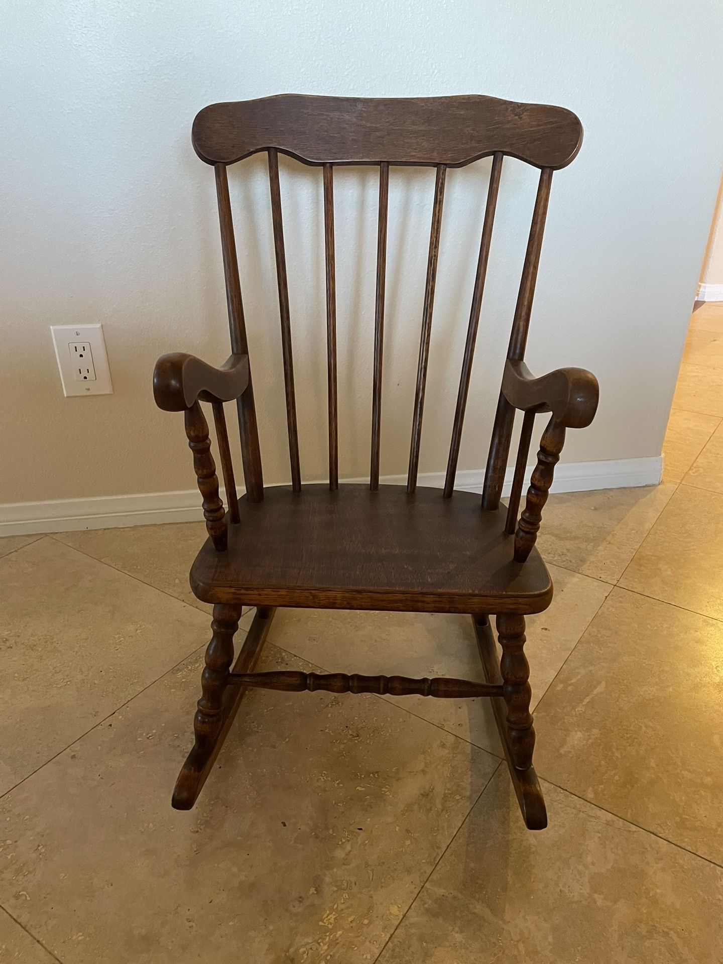 Vintage Kids Size Wood Rocking Chair