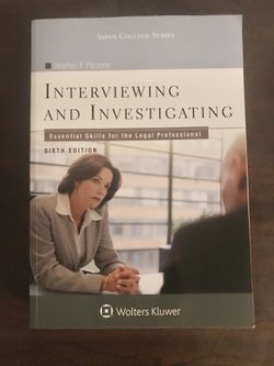 Interviewing and Investigating Paralegal Book