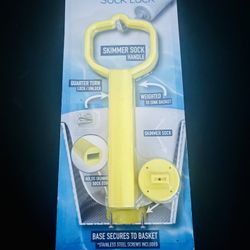 New! The Skimmie Sock Lock - Removable Skimmer Basket Handle for Swimming Pool Skimmer Socks