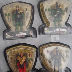 Hiya Toys Exquisite Mini Judge Dredd 4 Figure Lot