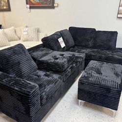NEW SECTIONAL SOFA WITH STORAGE OTTOMAN AND FREE DELIVERY