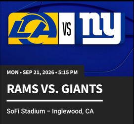 Rams tickets Giants AISLE seats