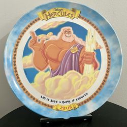 Disney Hercules Zeus Melamine Plastic Dinnerplate USA Child Todder Kids Adults