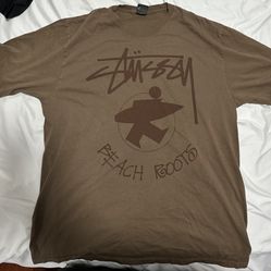 Stussy Beach Root Brown Large tee
