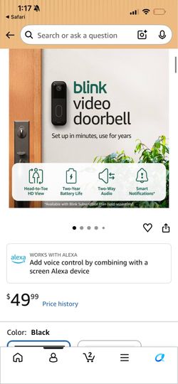blink doorbell camera
