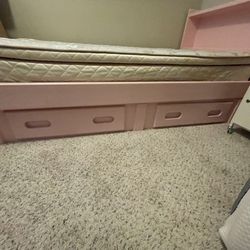 Twin Size Bed Bed Frame With Headboard And Bottom Drawers $200