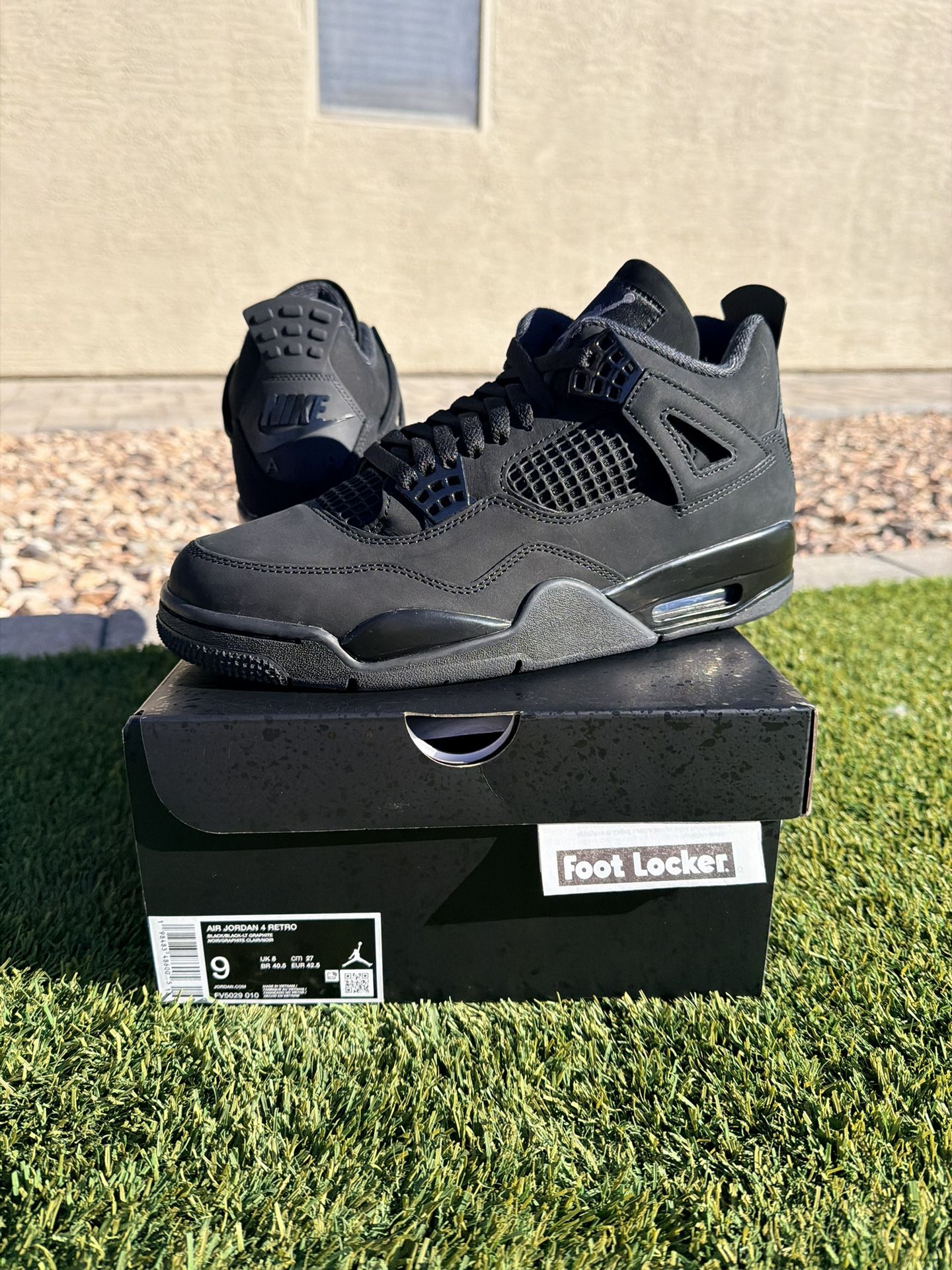 Nike Air Jordan 4 Retro Black Cat (2025) NEW/RECEIPT SIZE: 9 SOLD OUT EVERY WHERE! $350 FIRM ONLY!