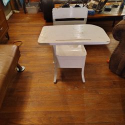 School Desk Wood Front Wood Back Rest Metal 