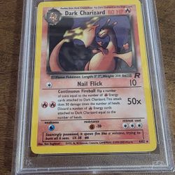 Pokemon 2000 Dark Charizard Holo Rare Card PSA 8 Unlimited 4/82 Vintage