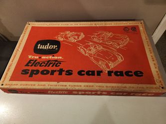 Vintage 1959 Tudor Tru Action Electric Sports Car Race Game Tested Works In Box