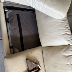 Leather Loveseat Signed