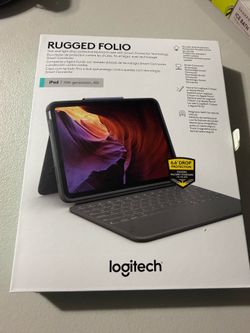 Logitech Rugged Folio for iPad 10th Gen and A16 - Oxford Gray