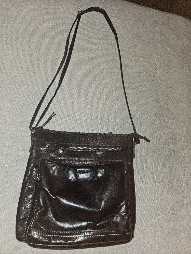 Leather Bux Genuine Leather Crossbody Bag – Excellent Condition