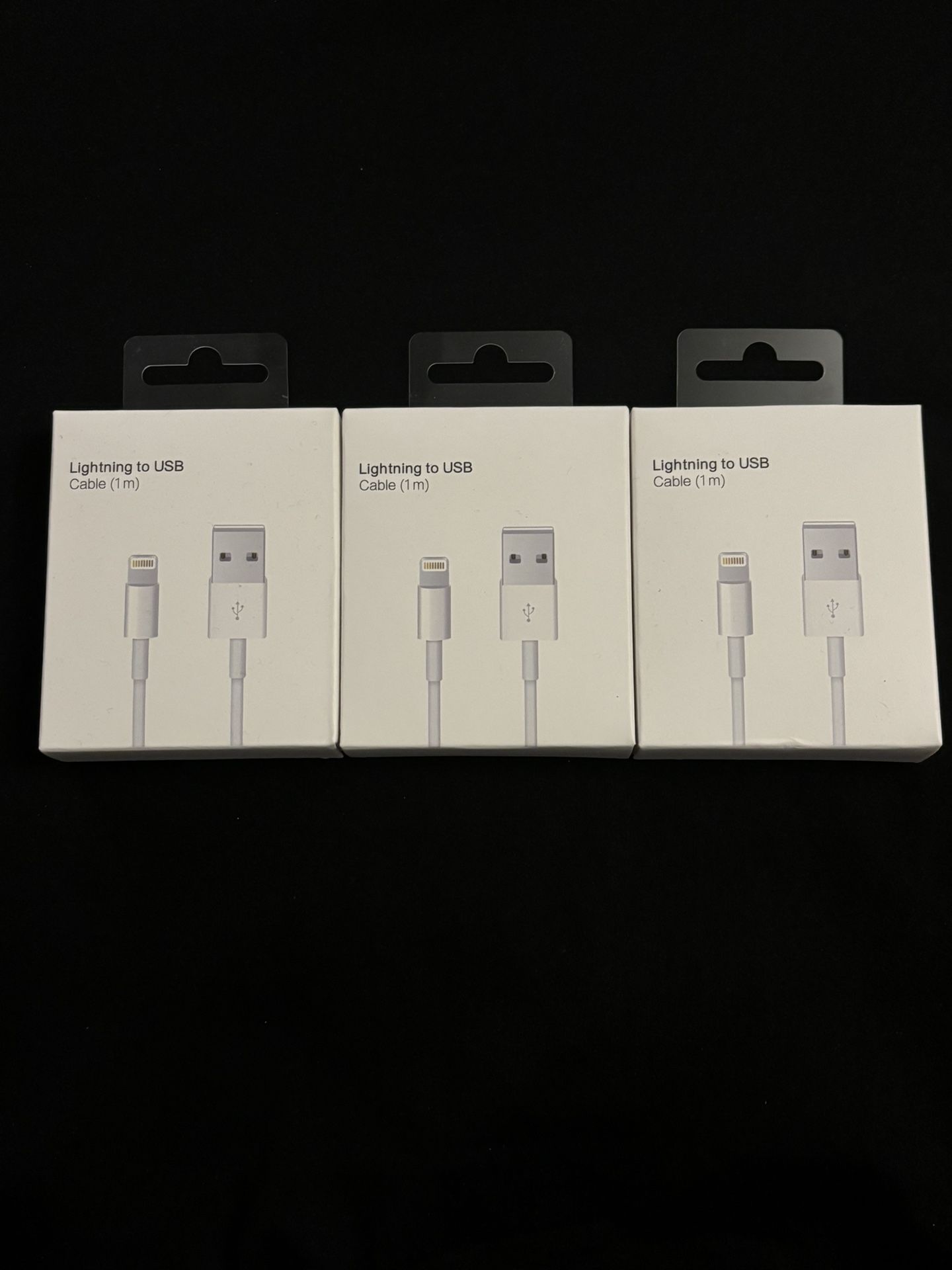 3 Brand new Lightning To USB Cords For iPhone 