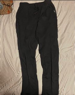 Black Slim Fit Scrub Pants
