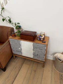 Custom painted cabinet